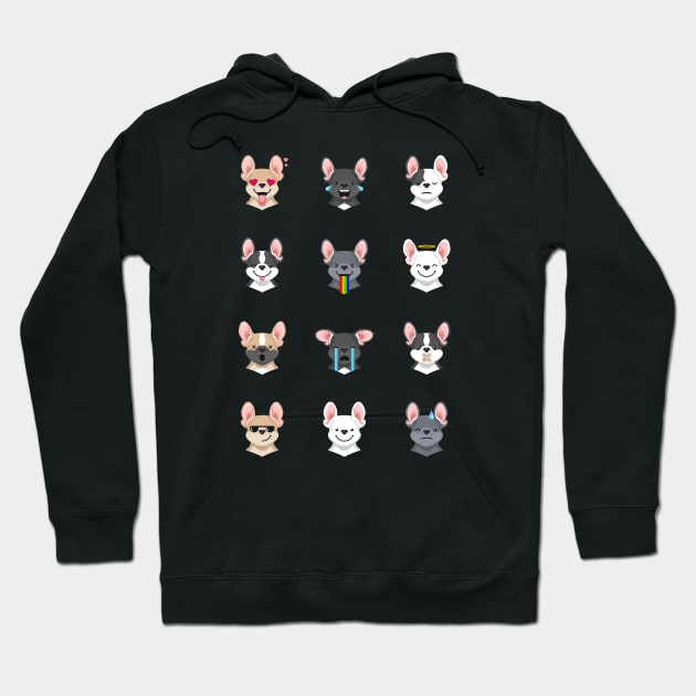 French Bulldog Emoji Hoodie by stonemask